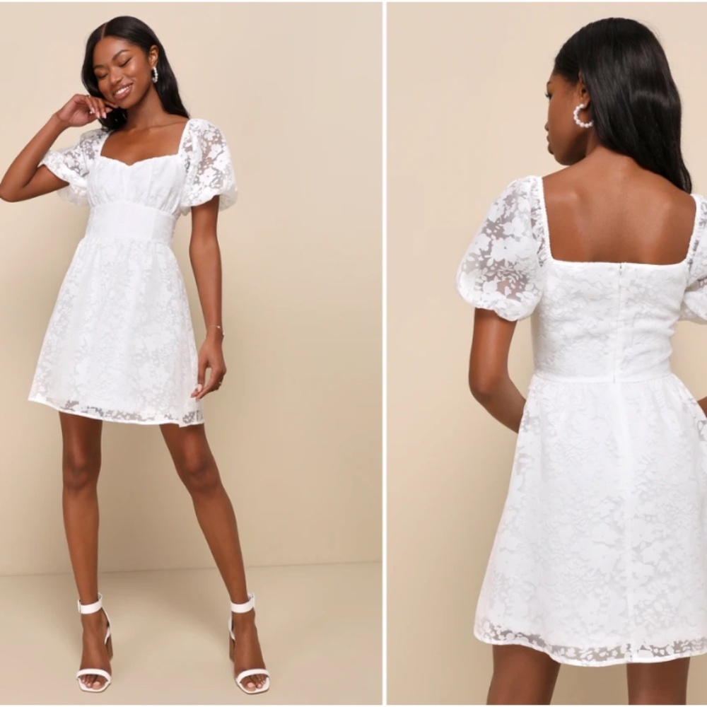 LULUS Bridal Bachelorette Engagement Bridal Shower Sexy Flowers Chic Floral Mini